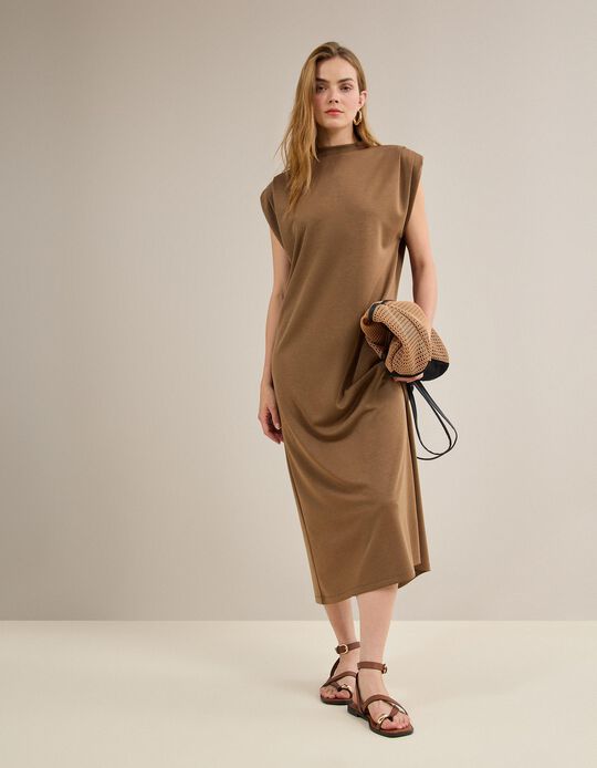 Comprar Online Vestido Comprido, Mulher, Bege 