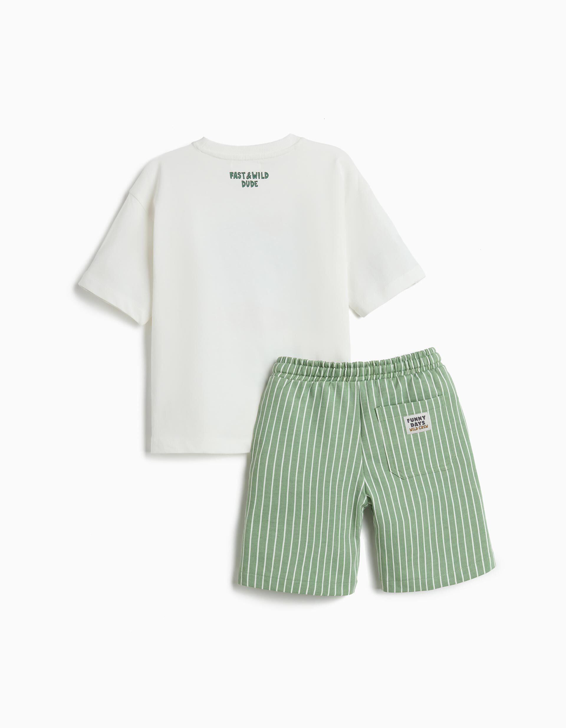 Comprar Online Conjunto T-shirt e Cal&ccedil;&otilde;es, Menino, Verde Escuro