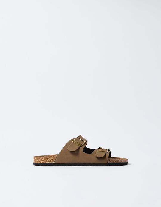 Comprar Online Sandálias com Fivela, Homem, Castanho