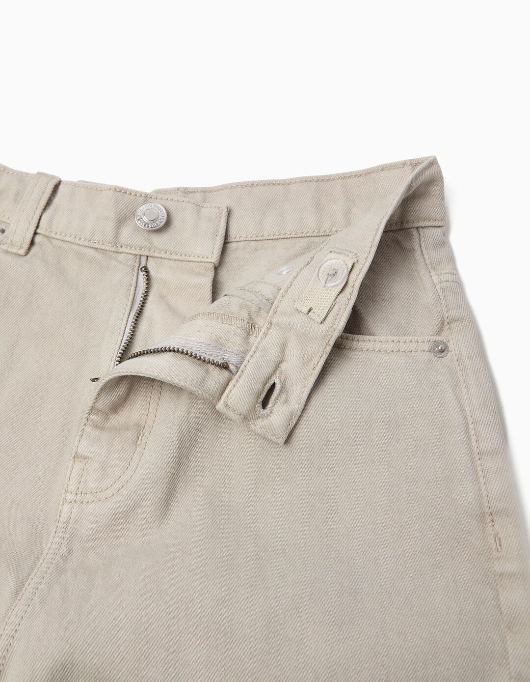 Cal&ccedil;&otilde;es de Ganga 'Loose Fit', Menino, Bege Claro