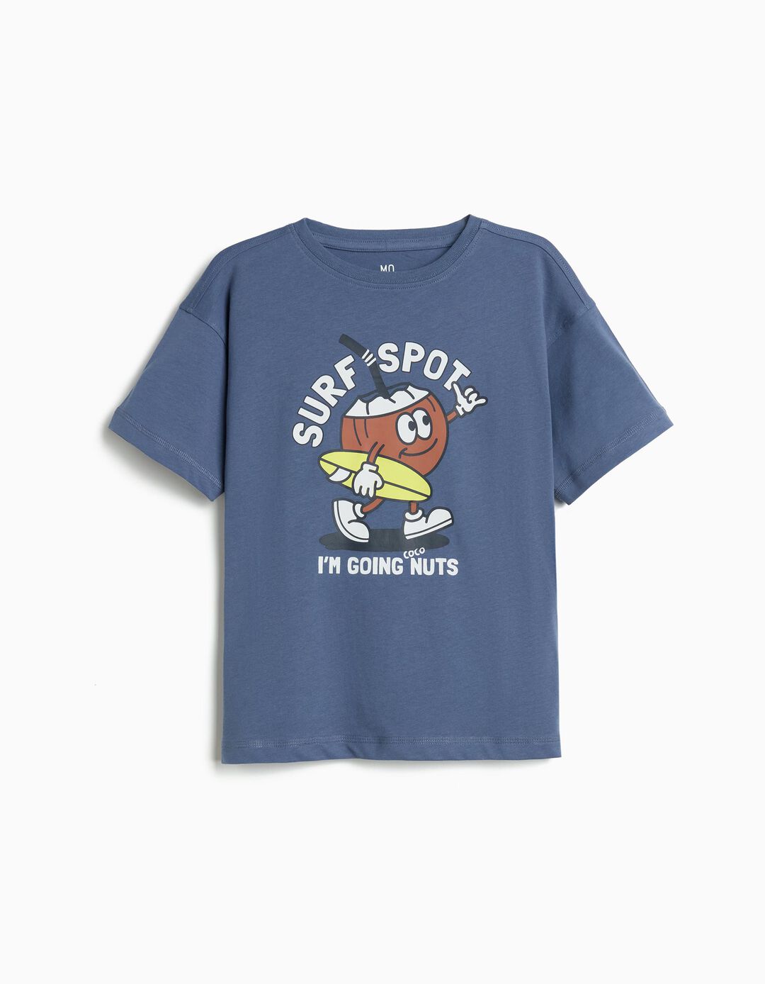 T-shirt Estampada, Menino, Azul
