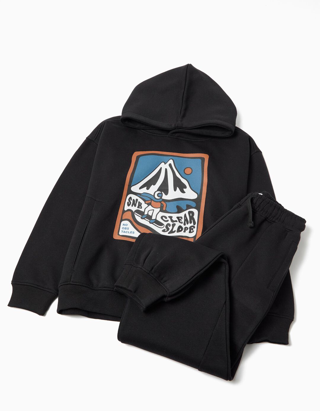 Conjunto de Jogging, Menino, Preto