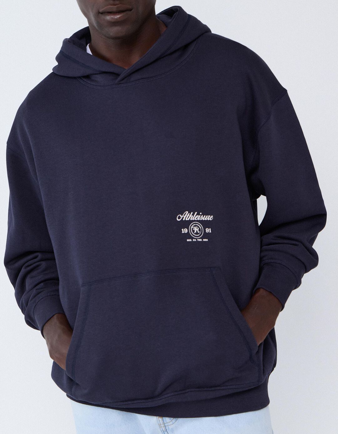 Sweatshirt Com Capuz, Homem, Azul Escuro