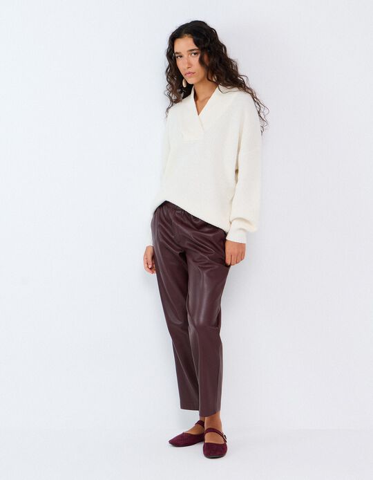 Comprar Online Cal&ccedil;as Polipele, Mulher, Roxo Escuro