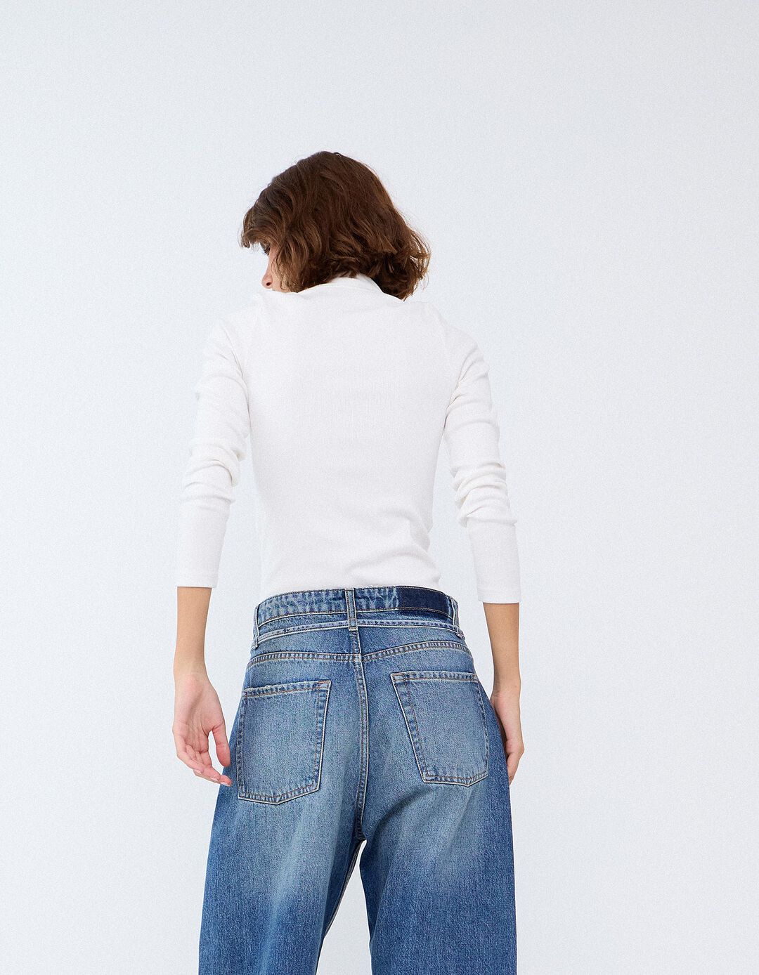 Body De Manga Comprida, Mulher, Branco