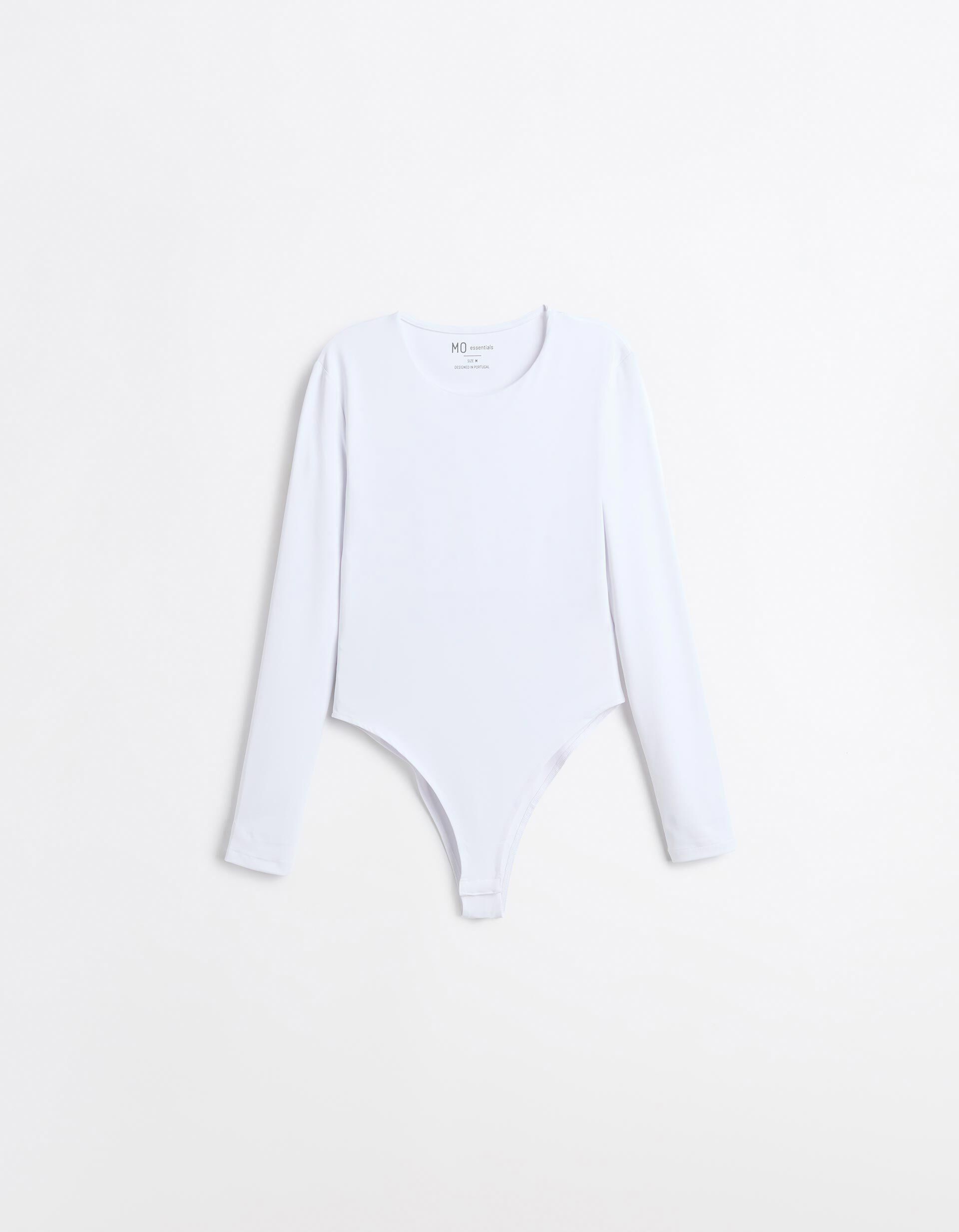 Comprar Online Body De Manga Comprida, Mulher, Branco