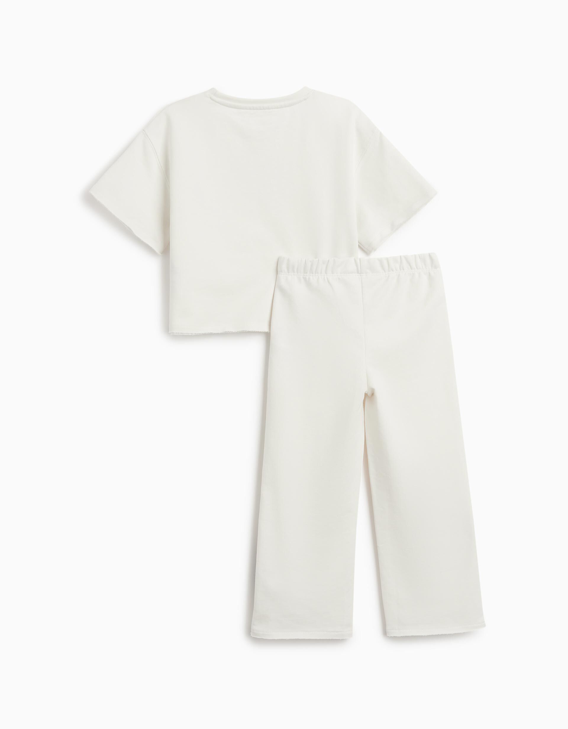 Comprar Online Conjunto T-shirt e Cal&ccedil;as, Menina, Branco 