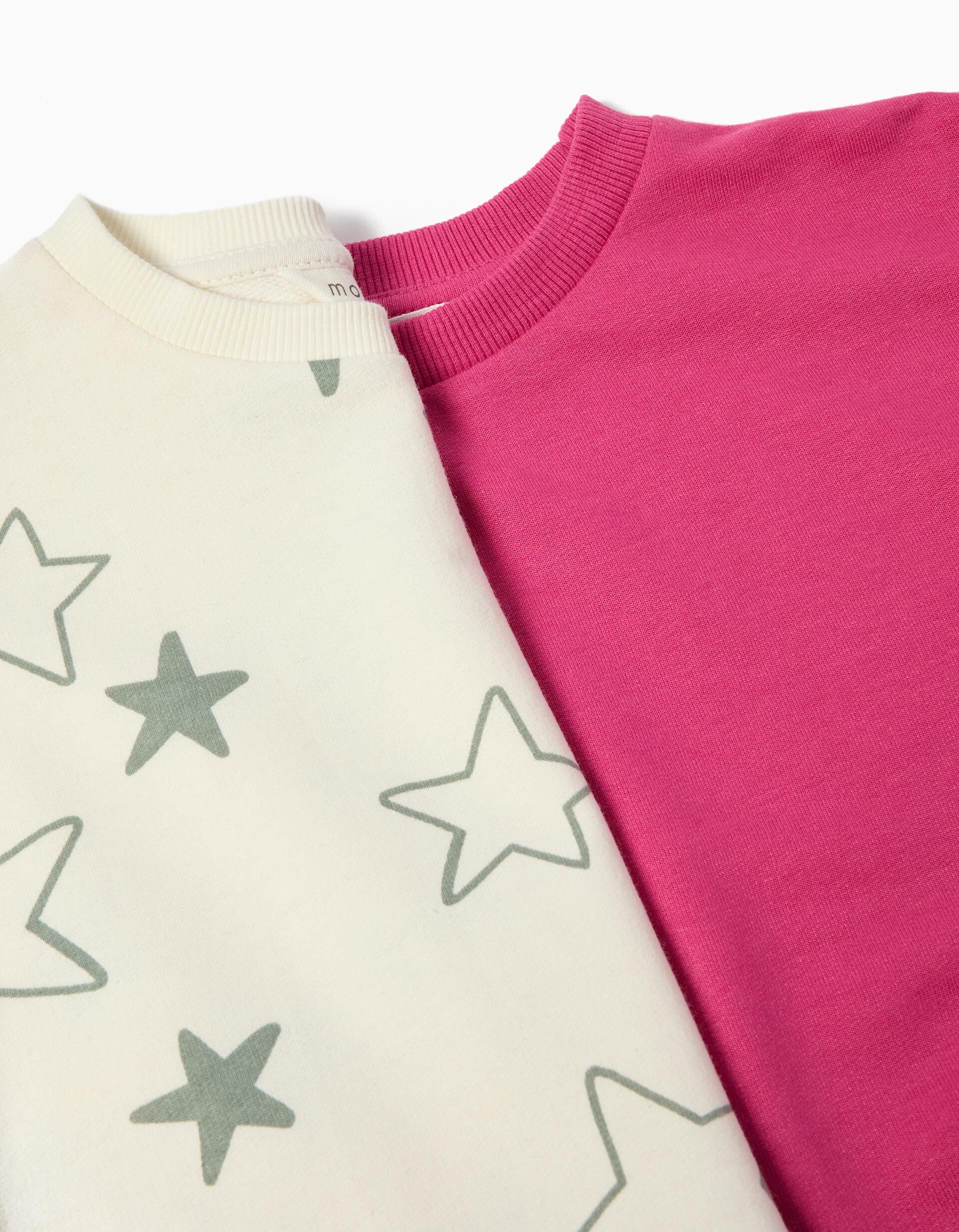 Comprar Online Pack 2 Sweatshirts de Felpa, Menina, Rosa Escuro