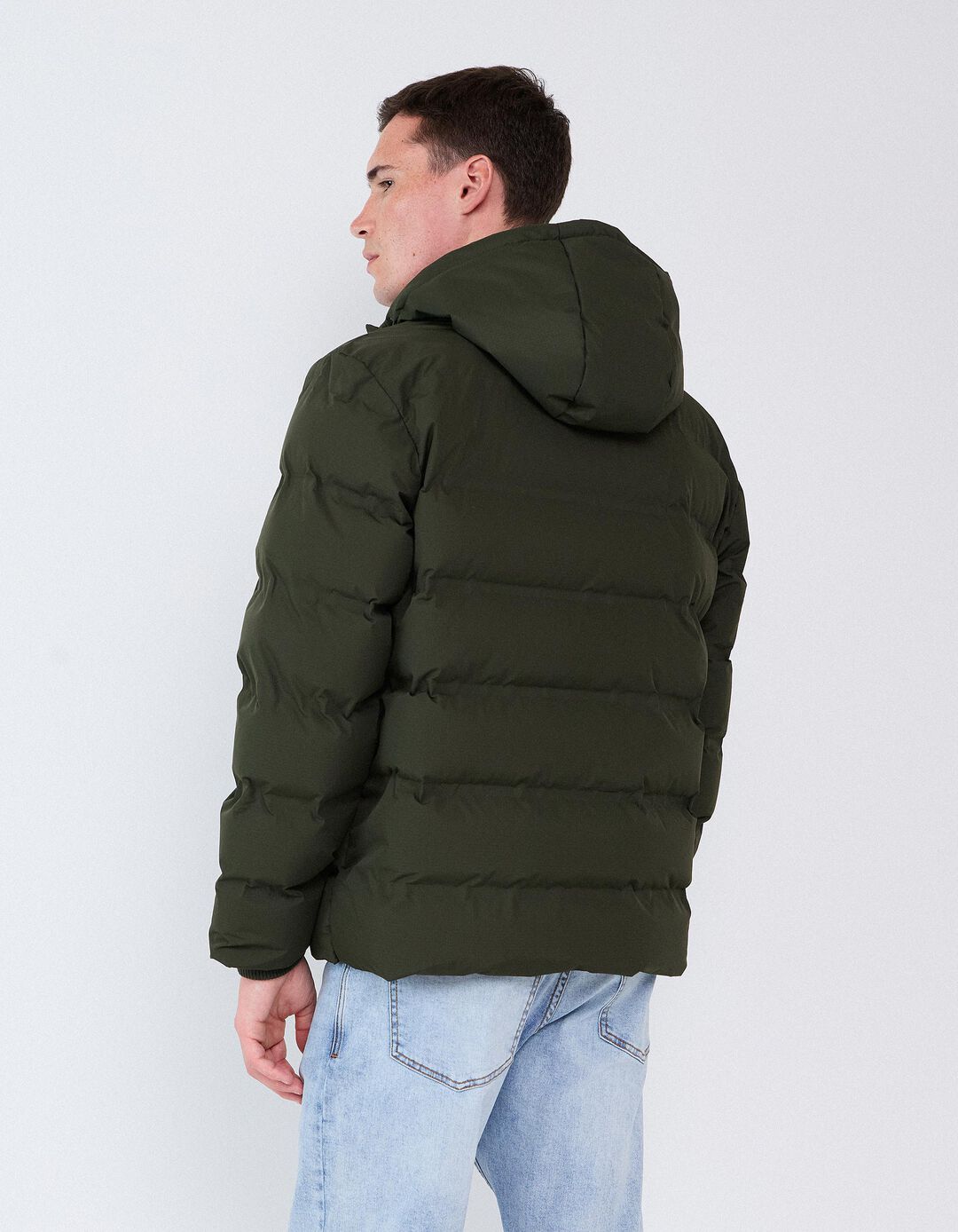 Casaco Puffer, Homem, Verde Escuro
