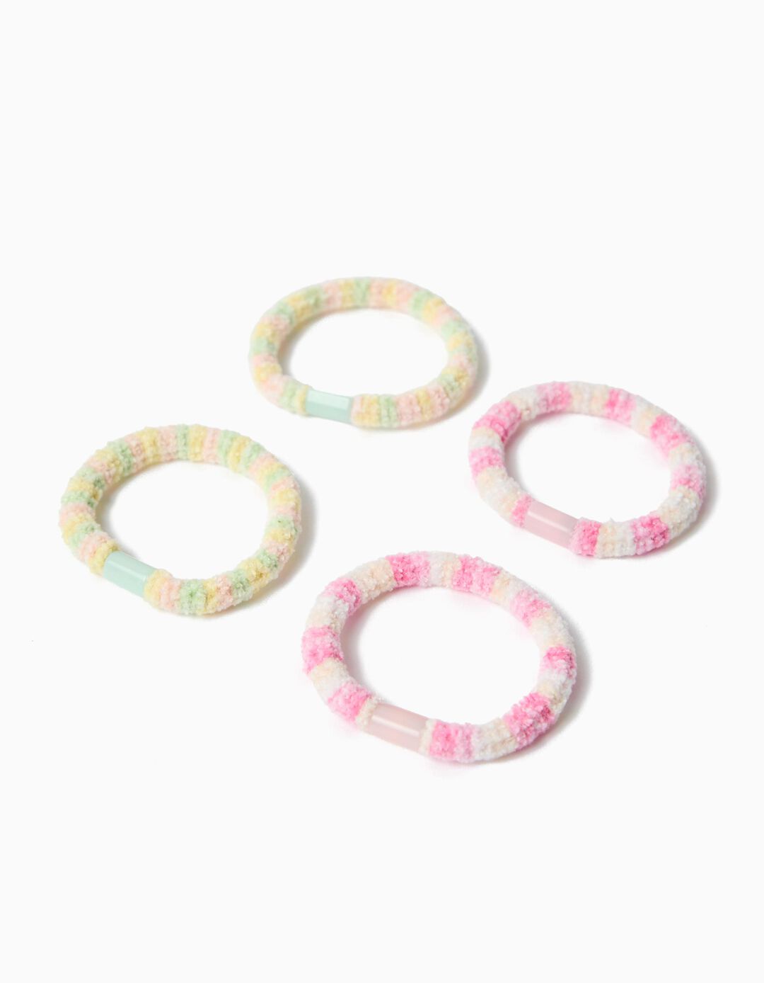 Pack 4 El&aacute;sticos, Menina, Multicor