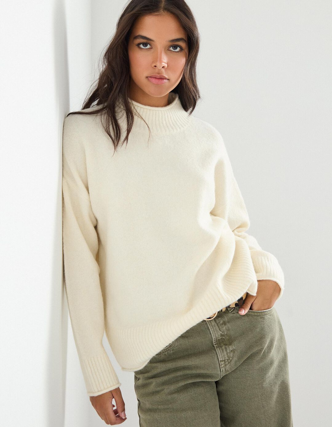 Camisola de Malha, Mulher, Cru