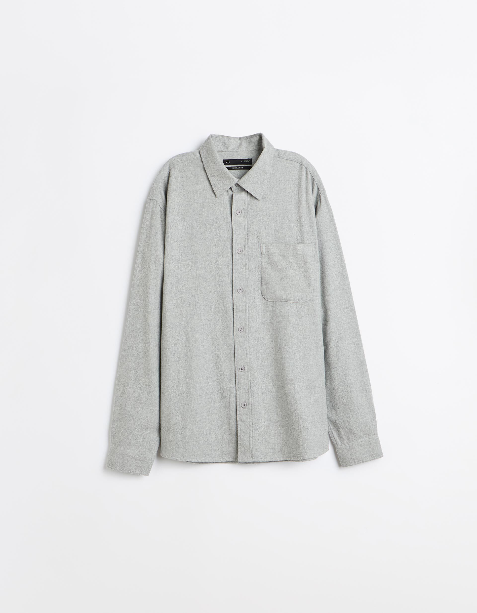 Comprar Online Camisa De Flanela, Homem, Cinzento