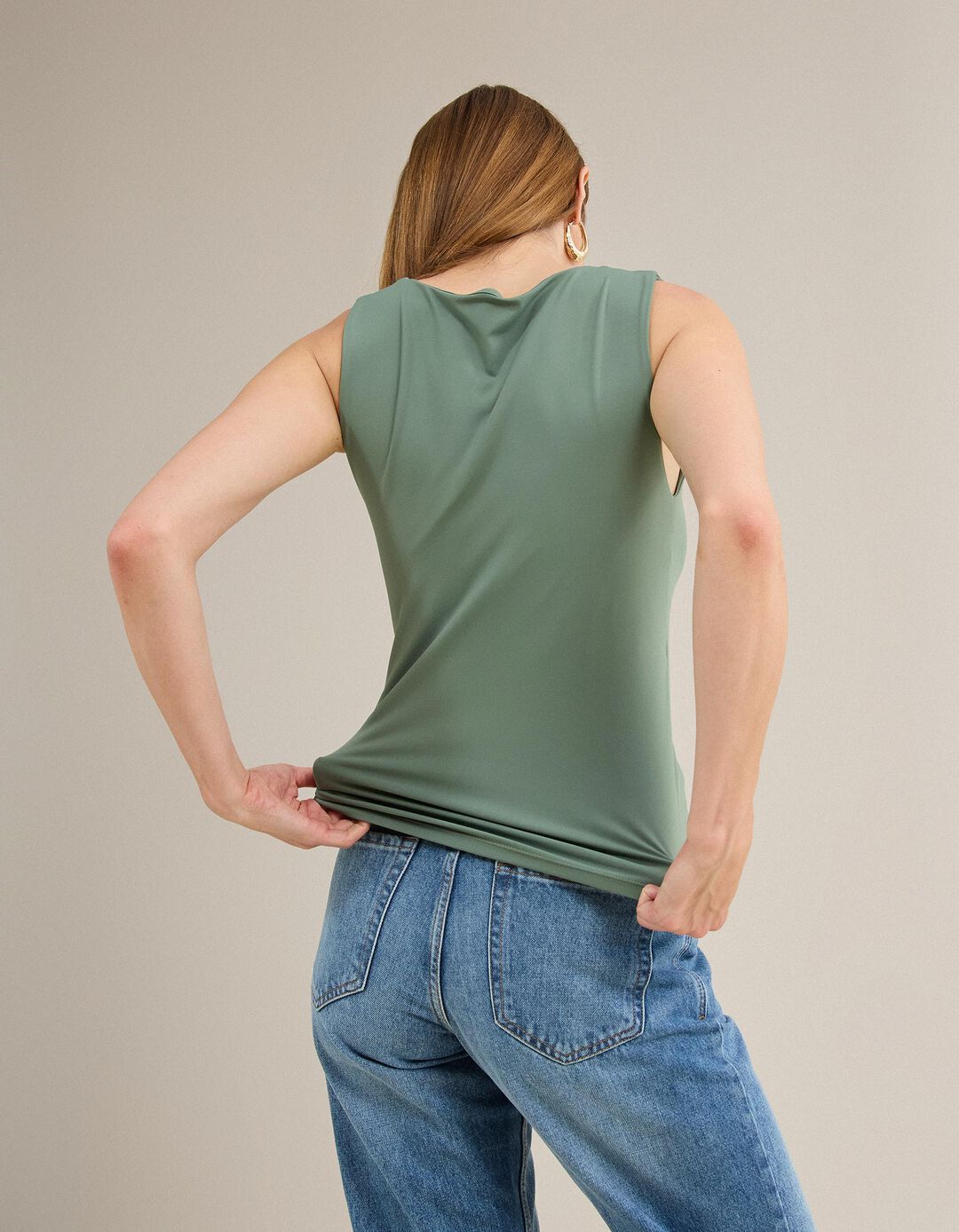 Top, Mulher, Verde Claro