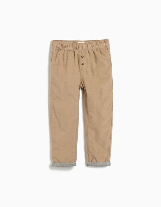 Comprar Online Calças de Bombazine, Menino, Bege