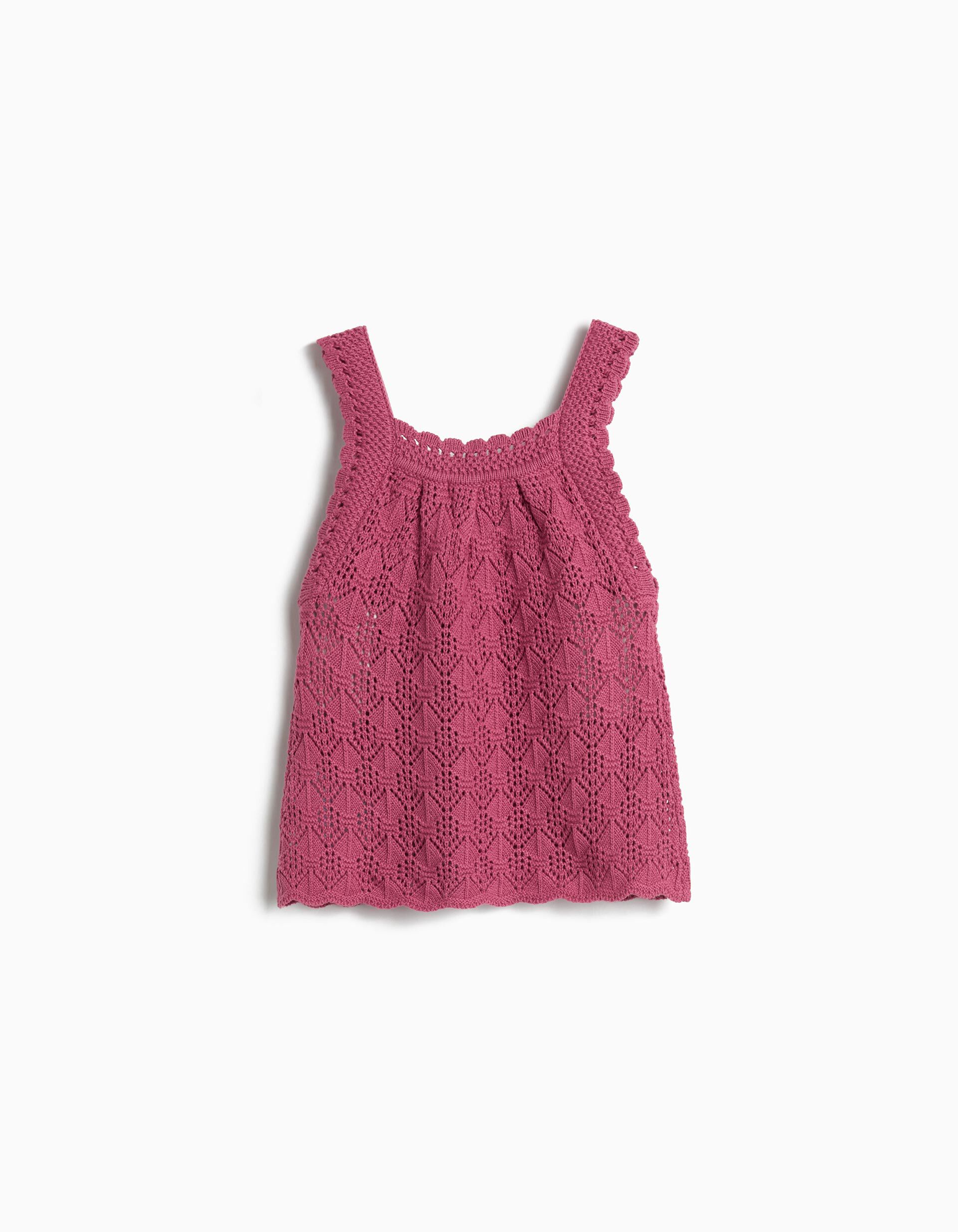 Comprar Online Top Crochet, Menina, Rosa Escuro