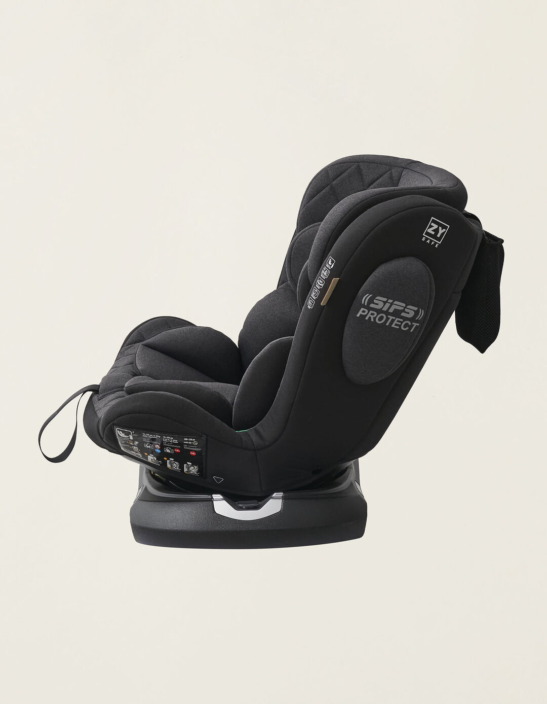 Cadeira Auto I-Size ZY Safe Premium com Isofix (76-150), Preto/Cinza