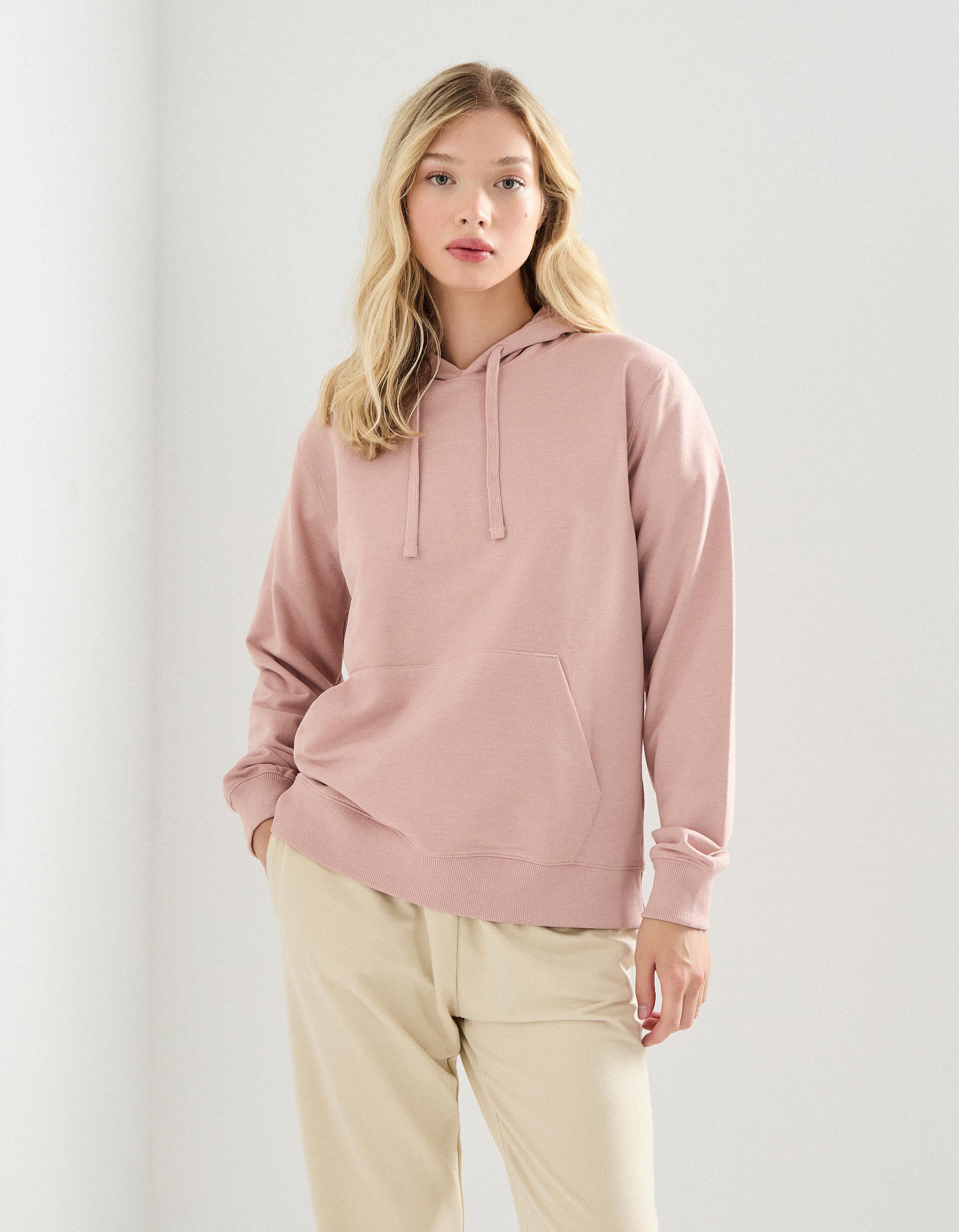 Comprar Online Sweatshirt com Capuz, Mulher, Rosa Claro