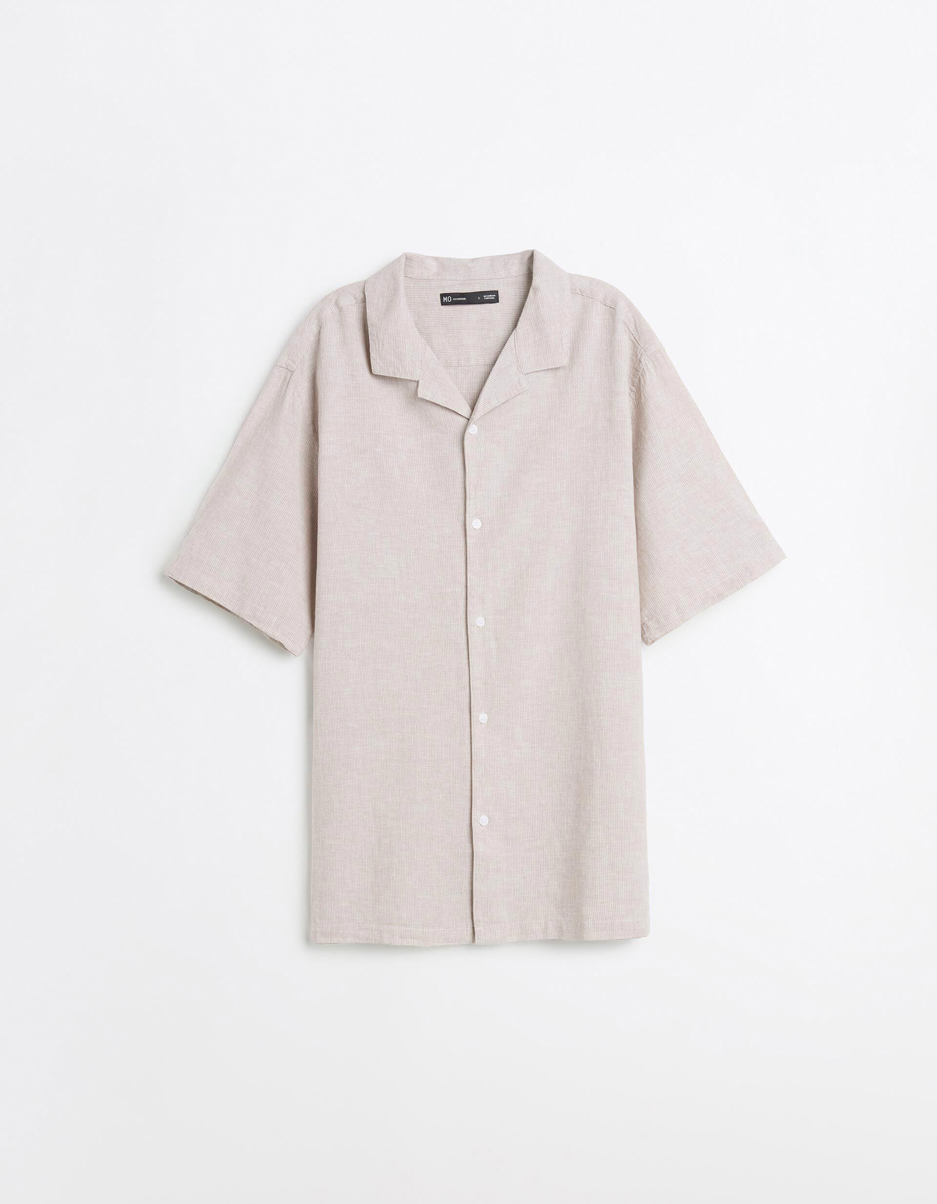 Comprar Online Camisa com Linho, Homem, Bege