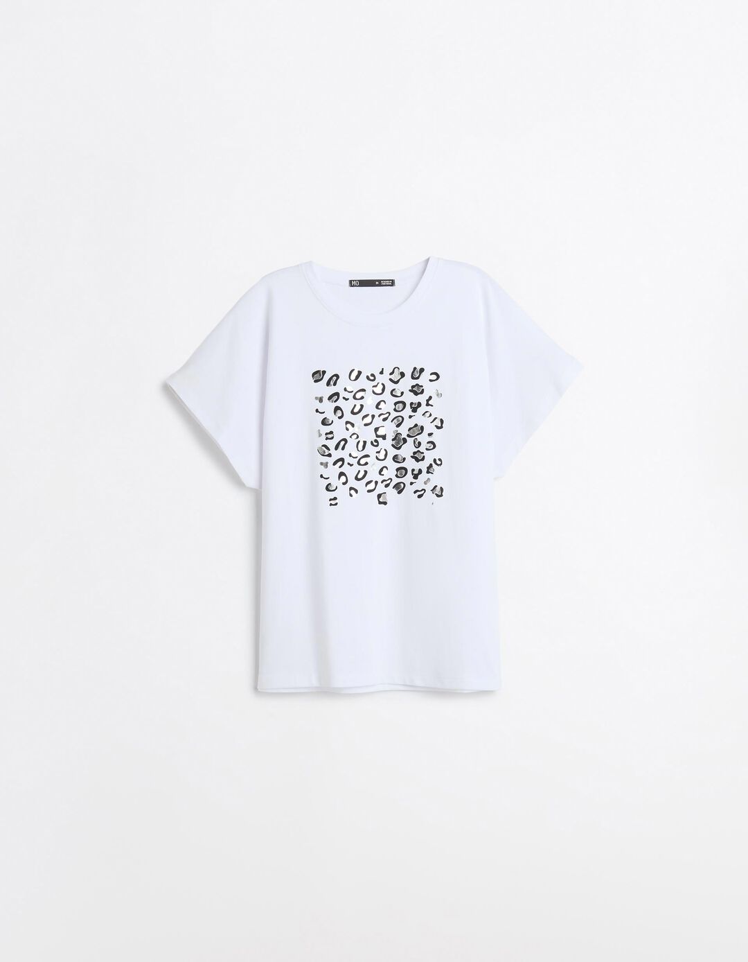 T-shirt Com Estampado Foil, Mulher, Branco