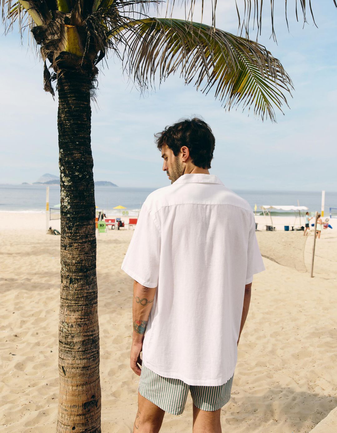 Camisa com Linho, Homem, Branco
