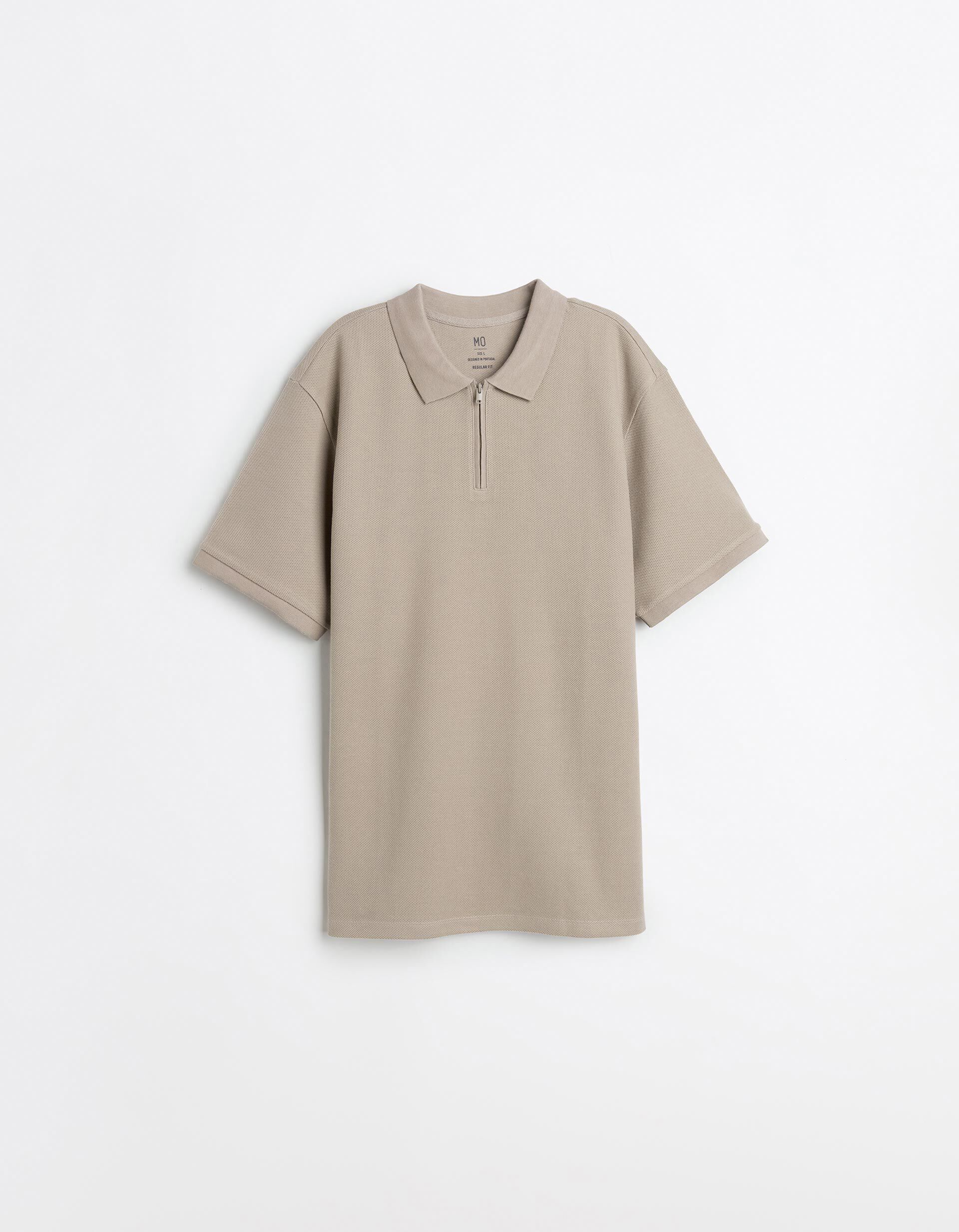 Comprar Online Polo com Fecho, Homem, Bege