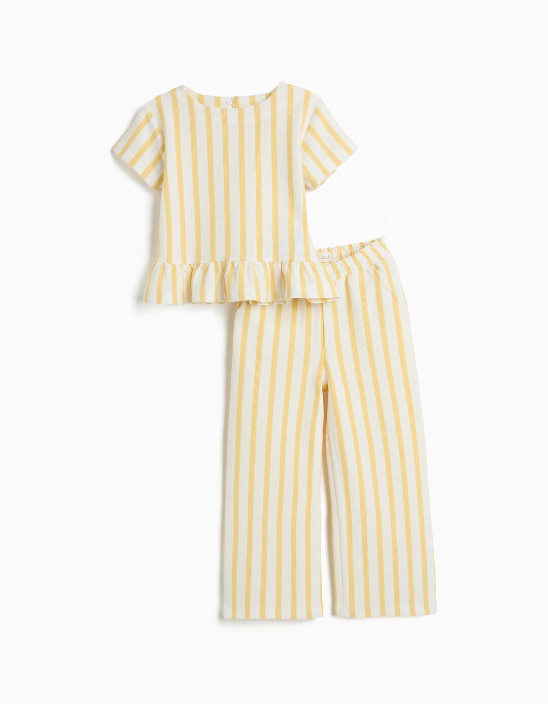 Conjunto T-shirt e Cal&ccedil;as, Menina, Amarelo Claro
