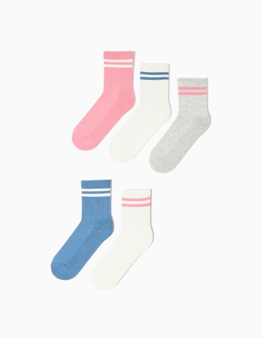 Comprar Online Pack 5 Pares de Meias, Menina, Multicolor
