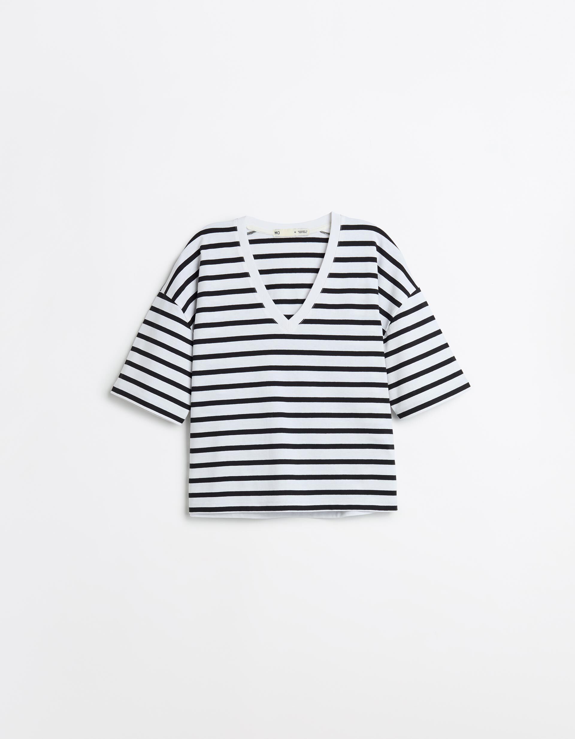 Comprar Online T-shirt Riscas, Mulher, Preto