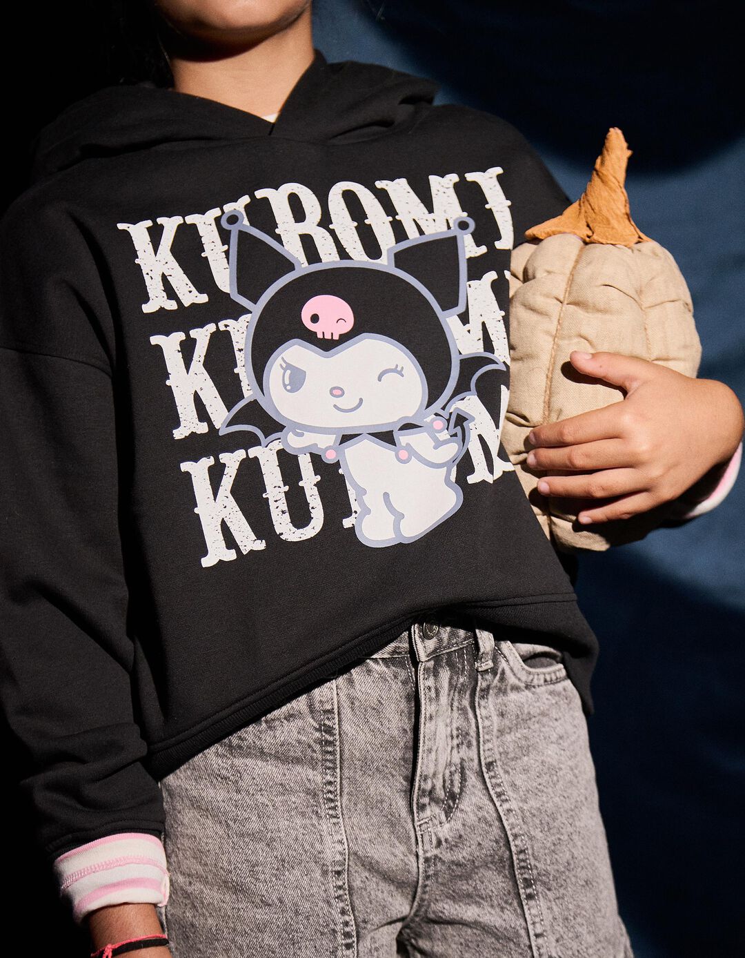 Sweatshirt com Capuz 'Kuromi', Menina, Preto