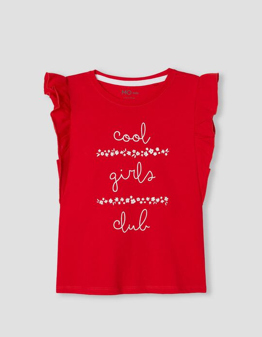 T-shirt, Girls, Red