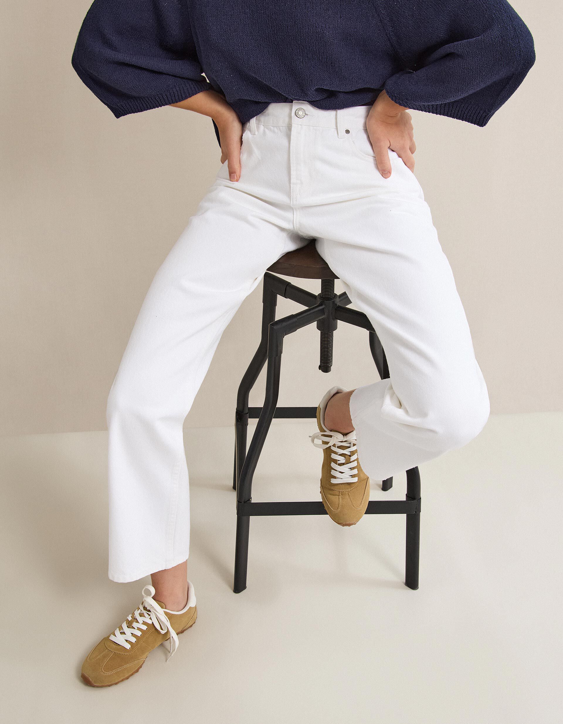 Comprar Online Cal&ccedil;as de Ganga 'Straight Fit', Mulher, Branco