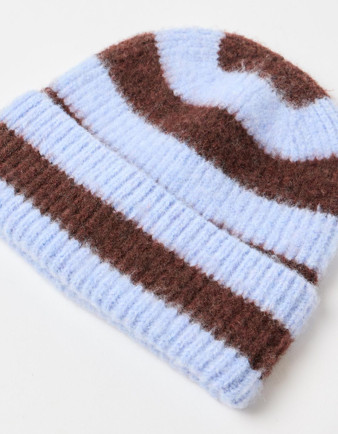 Gorro &Agrave;s Riscas, Mulher, Azul