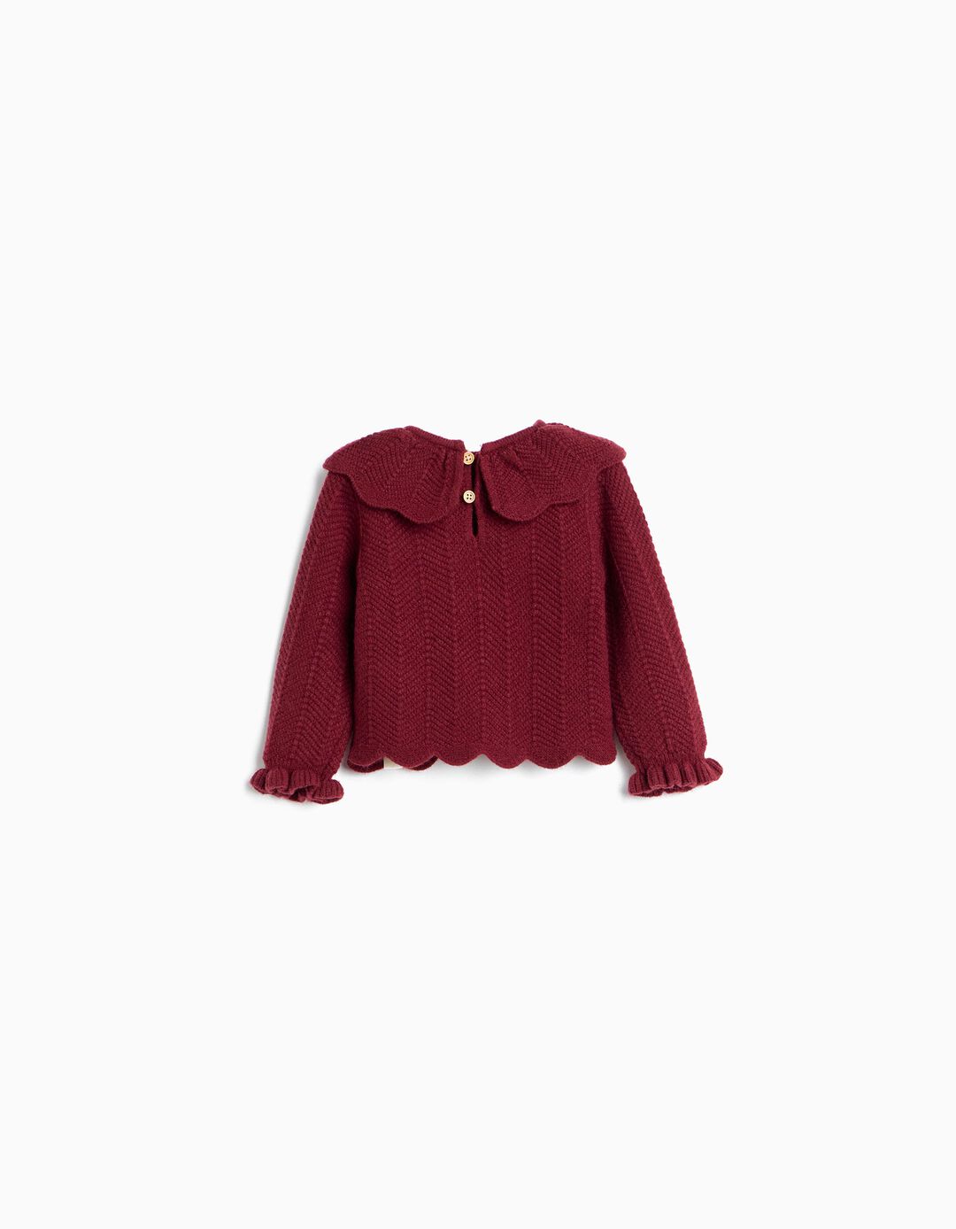 Camisola De Malha, Menina, Vermelho Escuro