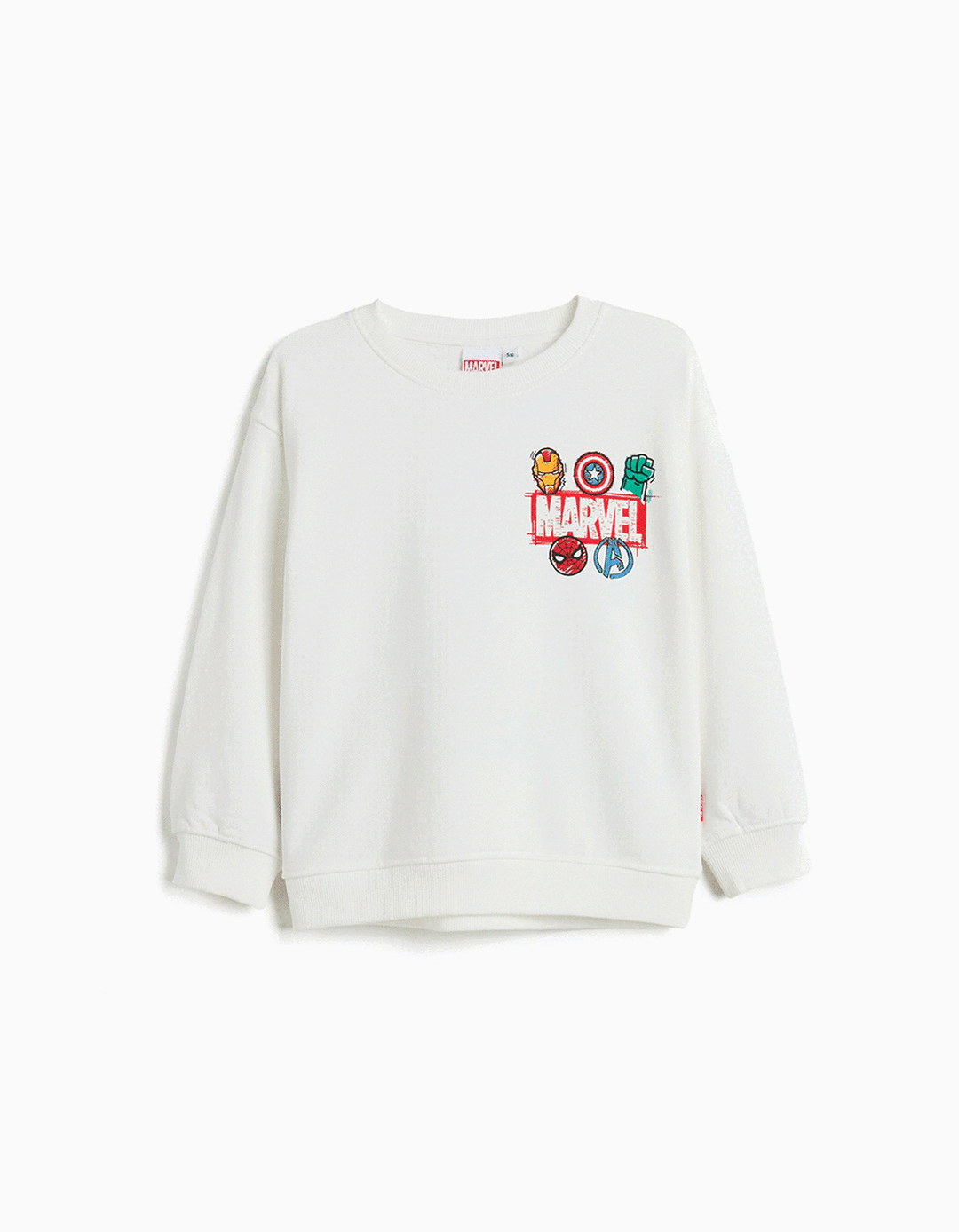 Sweatshirt de Felpa 'Marvel', Menino, Branco
