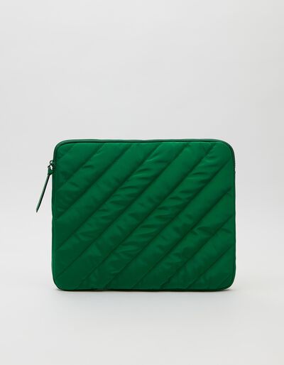 Quilted Laptop Cover, Women, Green
