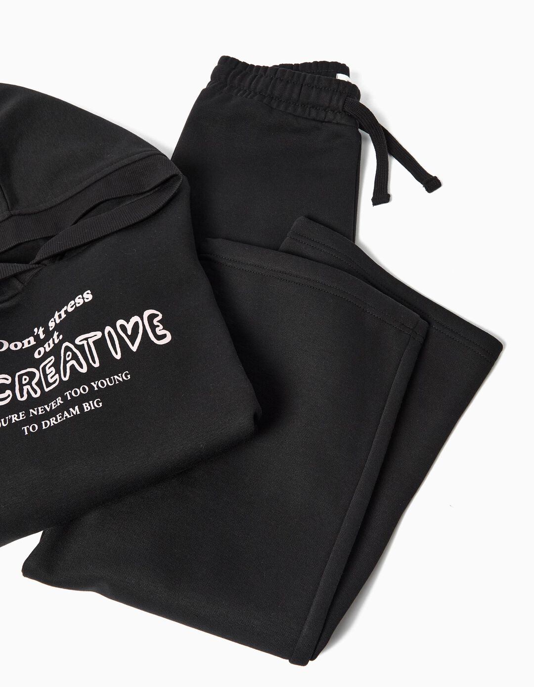 Conjunto de Jogging, Menina, Preto