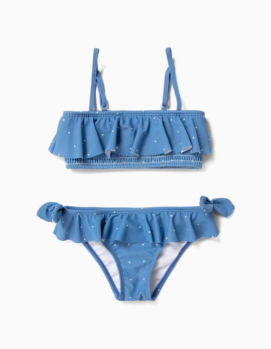 Biqu&iacute;ni para Menina 'B&S' Pintinhas Anti-UV 80, Azul