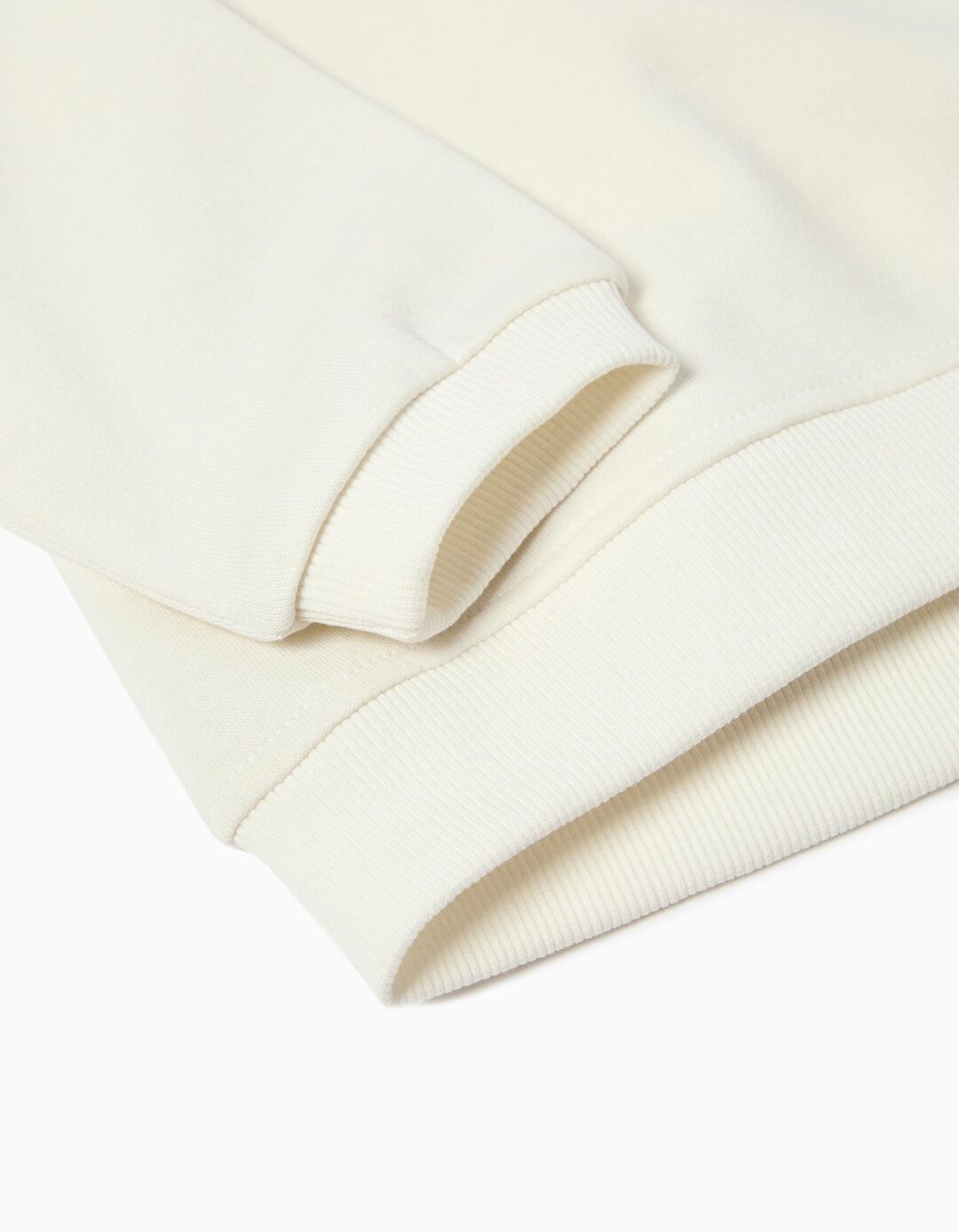 Sweatshirt de Felpa, Menina, Branco