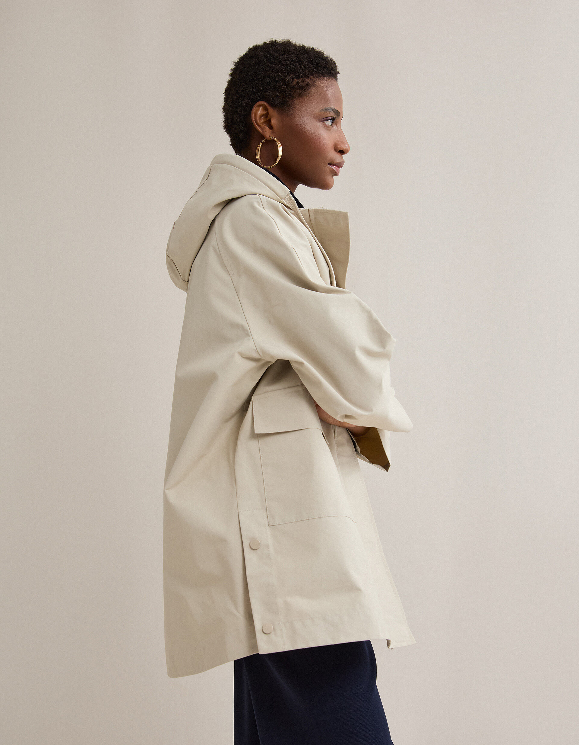 Comprar Online Parka Capuz, Mulher, Bege