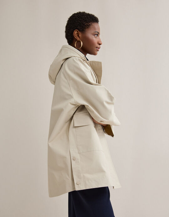 Comprar Online Parka Capuz, Mulher, Bege