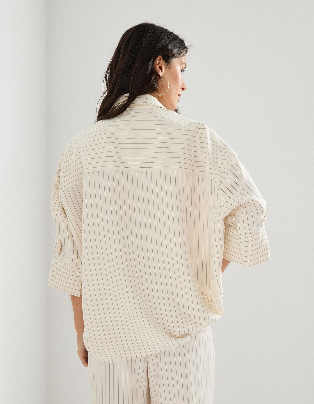 Blusa Liocel de Riscas, Mulher, Bege