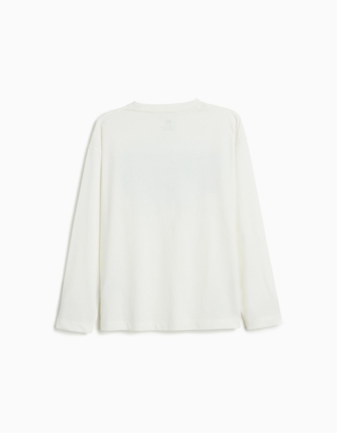 T-shirt de Manga Comprida, Menino, Branco