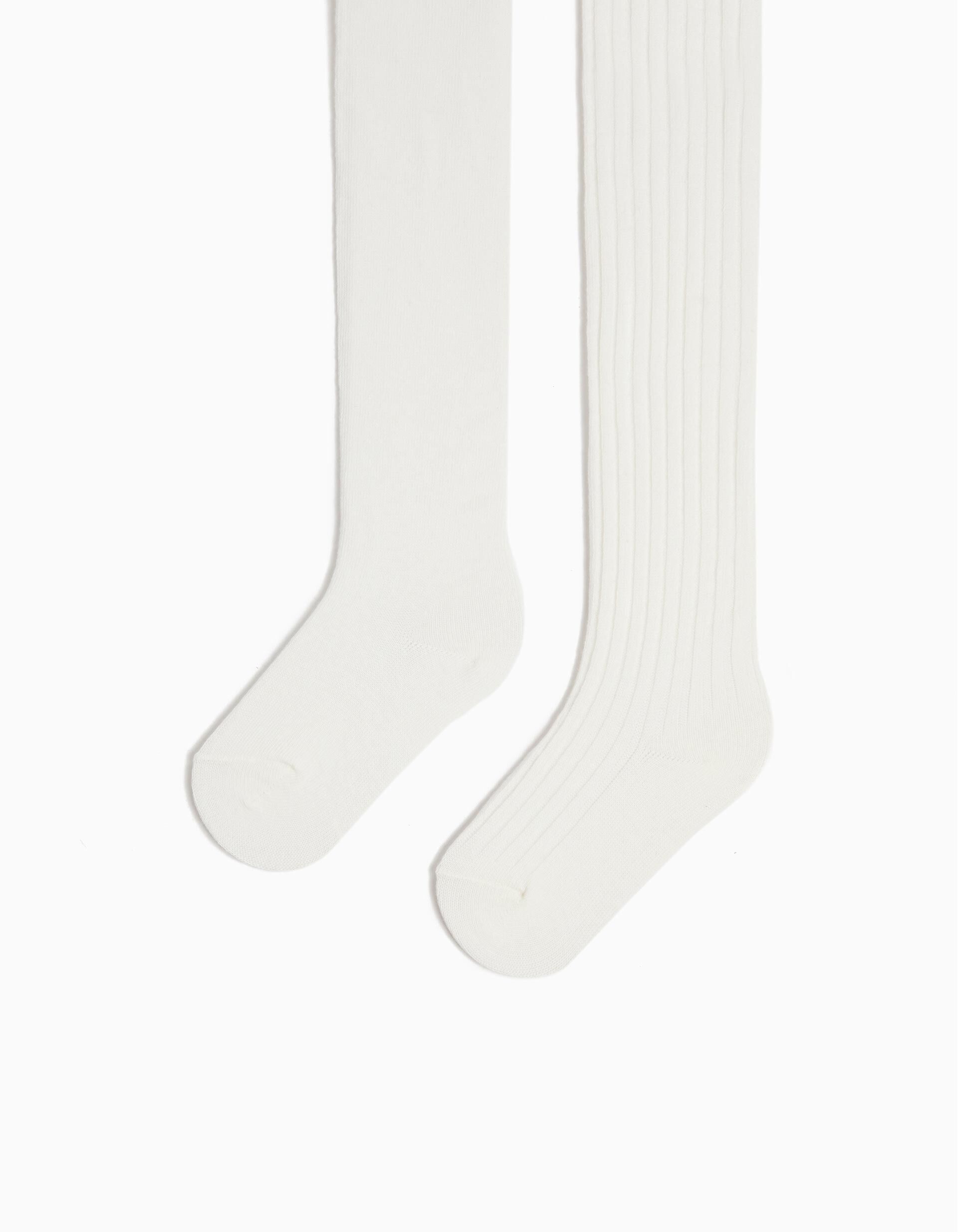 Comprar Online Pack 2 Pares de Collants, Menina, Branco