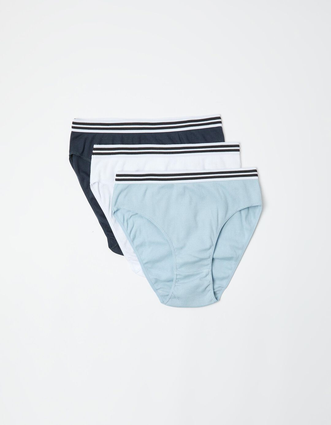 Pack 3 Cuecas Caneladas, Mulher, Multicor