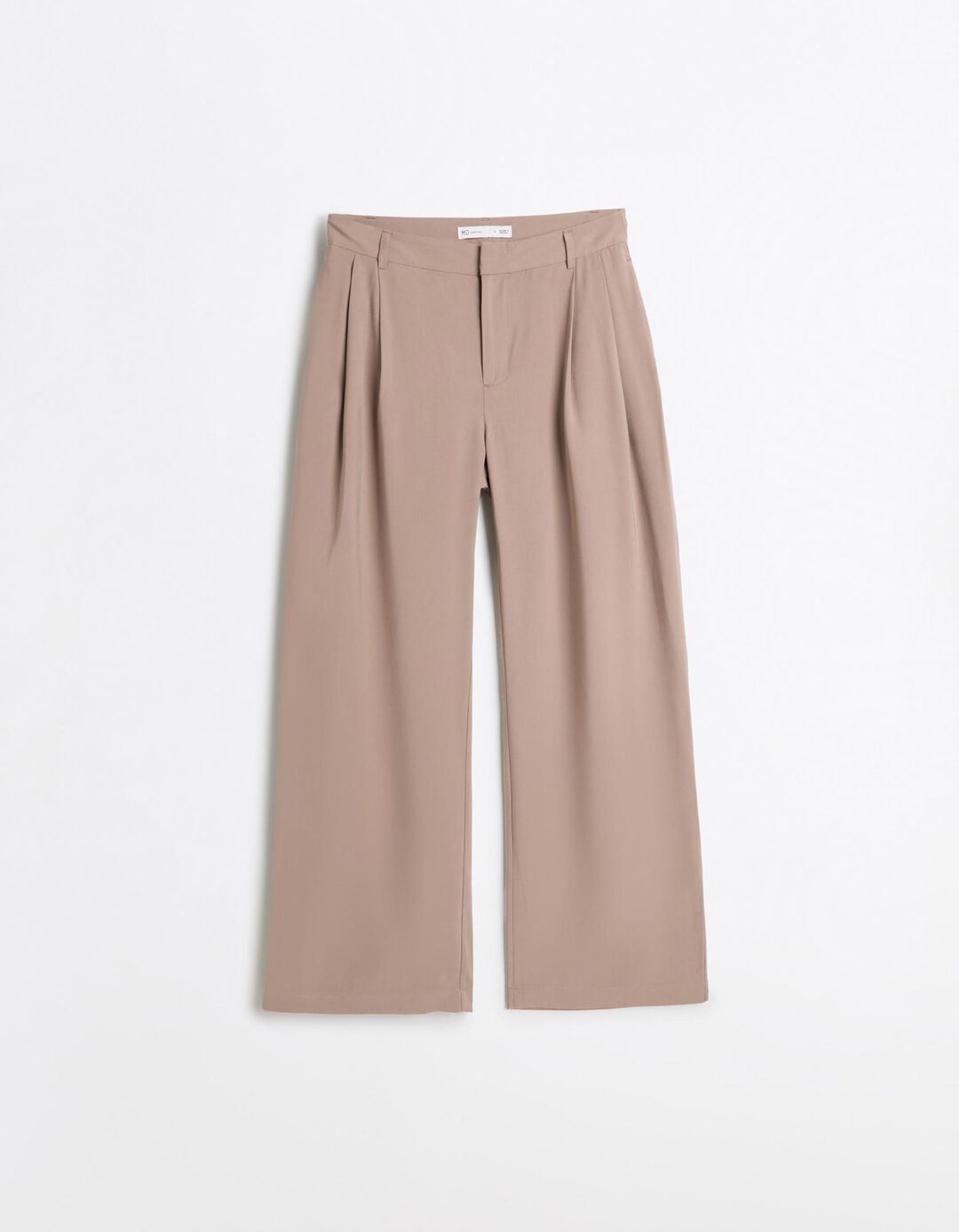 Cal&ccedil;as Elegantes Com Prega, Mulher, Bege Escuro