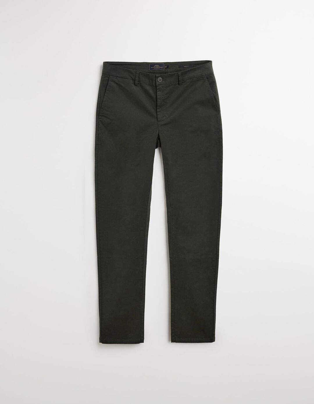 Calças Chino Slim, Homem, Verde Escuro