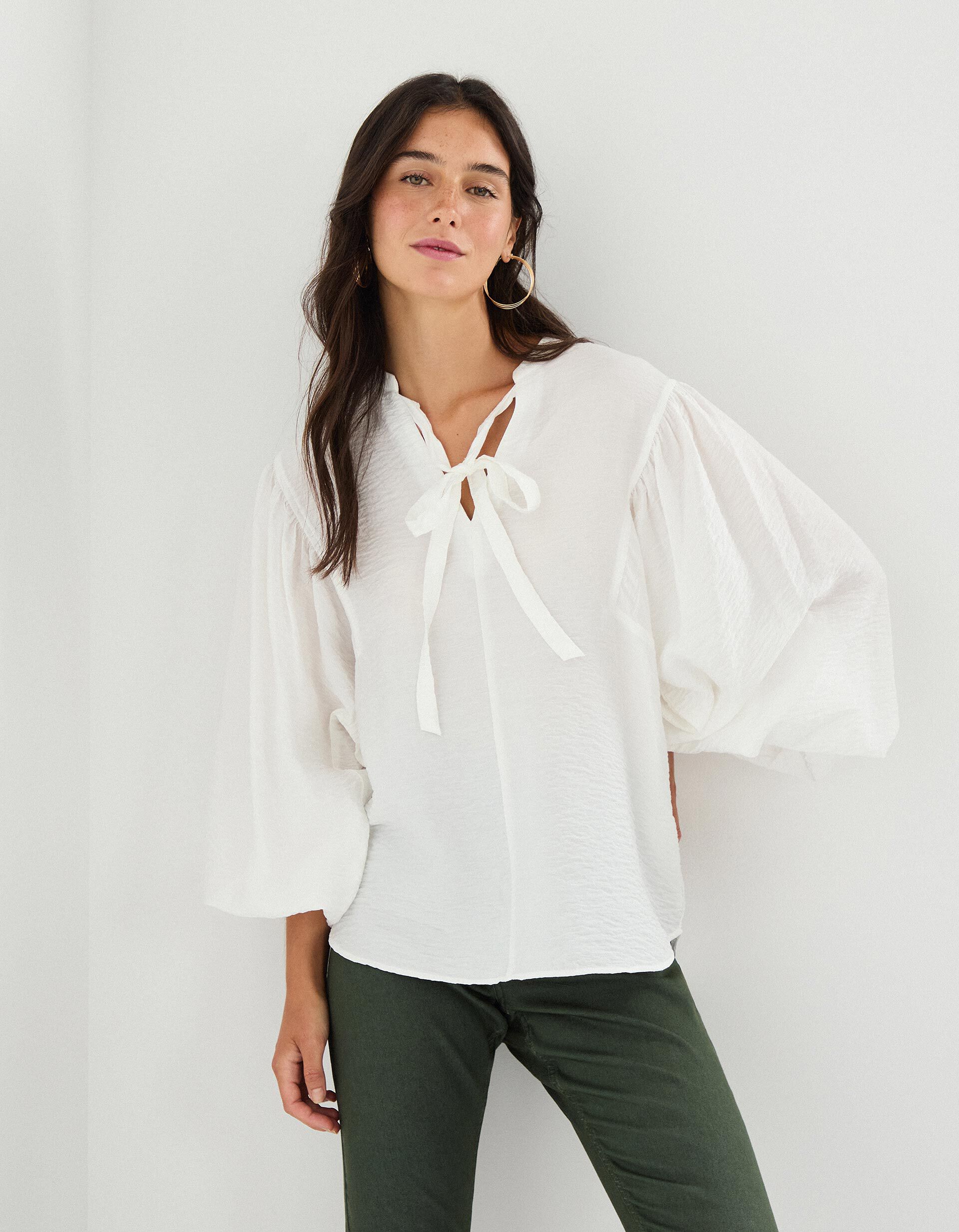 Comprar Online Blusa com Viscose, Mulher, Branco