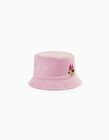 Reversible Bucket Hat for Baby Girls 'Minnie', Pink/White
