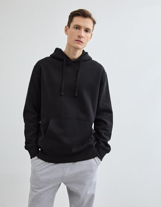Comprar Online Sweatshirt com Capuz, Homem, Preto