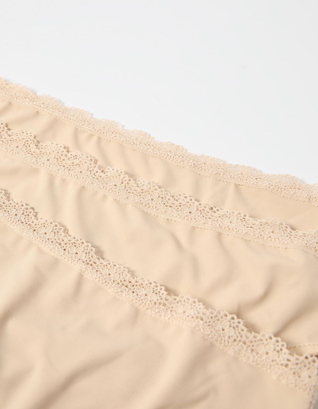 Pack 3 Cuecas de Microfibra, Mulher, Bege 
